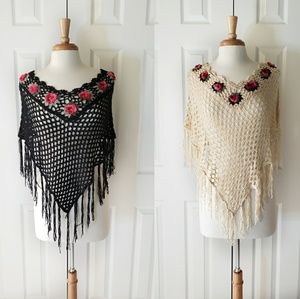 Ladies Crocheted Poncho. New without tags!